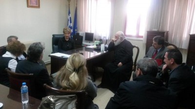 Συνάντηση της Υφυπουργού Υγείας, Κατερίνας Παπακώστα, με τον Αρχιεπίσκοπο Αθηνών &Πάσης Ελλάδος, Ιερώνυμο,  στο ΓΝΔΑ  